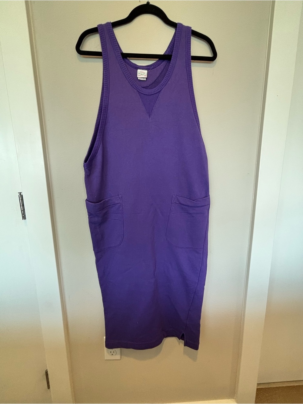 Vintage 80’s United Colors Of Benetton Violet Crewneck Jumper Dress Cotton